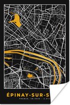 Poster Plattegrond – Kaart – Stadskaart – Frankrijk – Épinay-sur-Seine - 20x30 cm