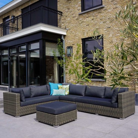 Denza Furniture Miami hoek wicker loungeset incl. tussenmodule 5delig