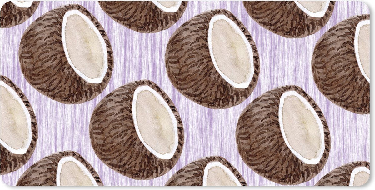 Muismat XXL 120x60 cm - Bureau onderlegger - Bureau mat Kokosnoot - Fruit - Design - Bureaumat - Gaming mousepad xl - Bureaulegger groot - Computer deskmat