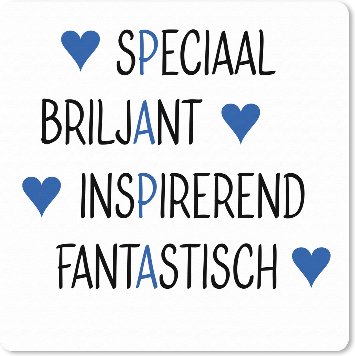Muismat XXL 40x40 cm - Bureau onderlegger - Bureau mat Papa - Quotes - Spreuken - Bureaumat - Gaming mousepad xl - Bureaulegger groot - Computer deskmat