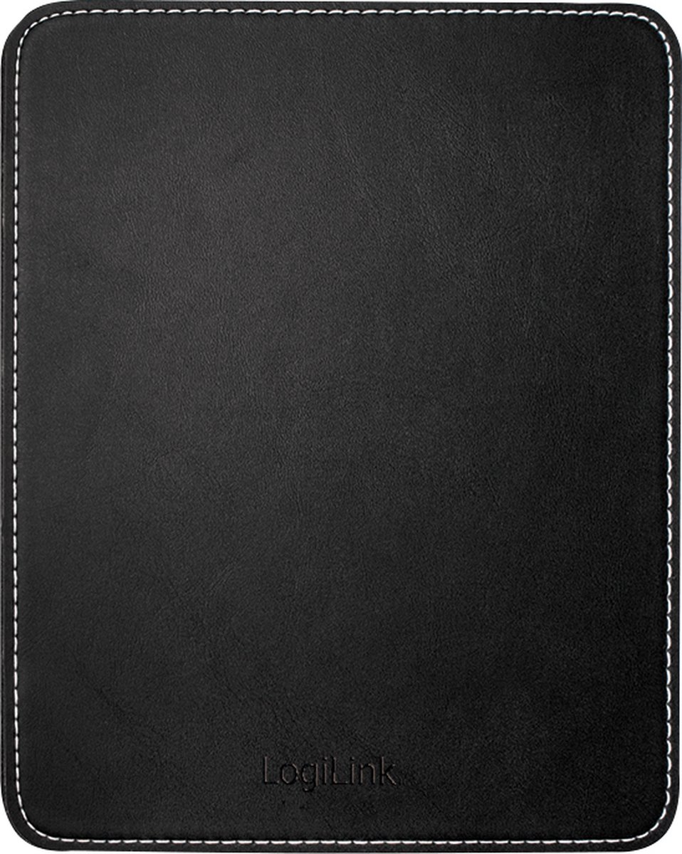 LogiLink ID0150 Muismat Lederoptiek zwart (b x h x d) 220 x 3 x 180 mm
