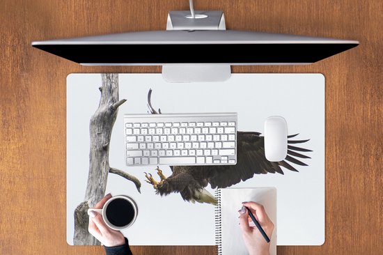 Muismat XXL 90x60 cm - Bureau onderlegger - Bureau mat Amerika - Vogel - Zeearend - Bureaumat - Gaming mousepad xl - Bureaulegger groot - Computer deskmat