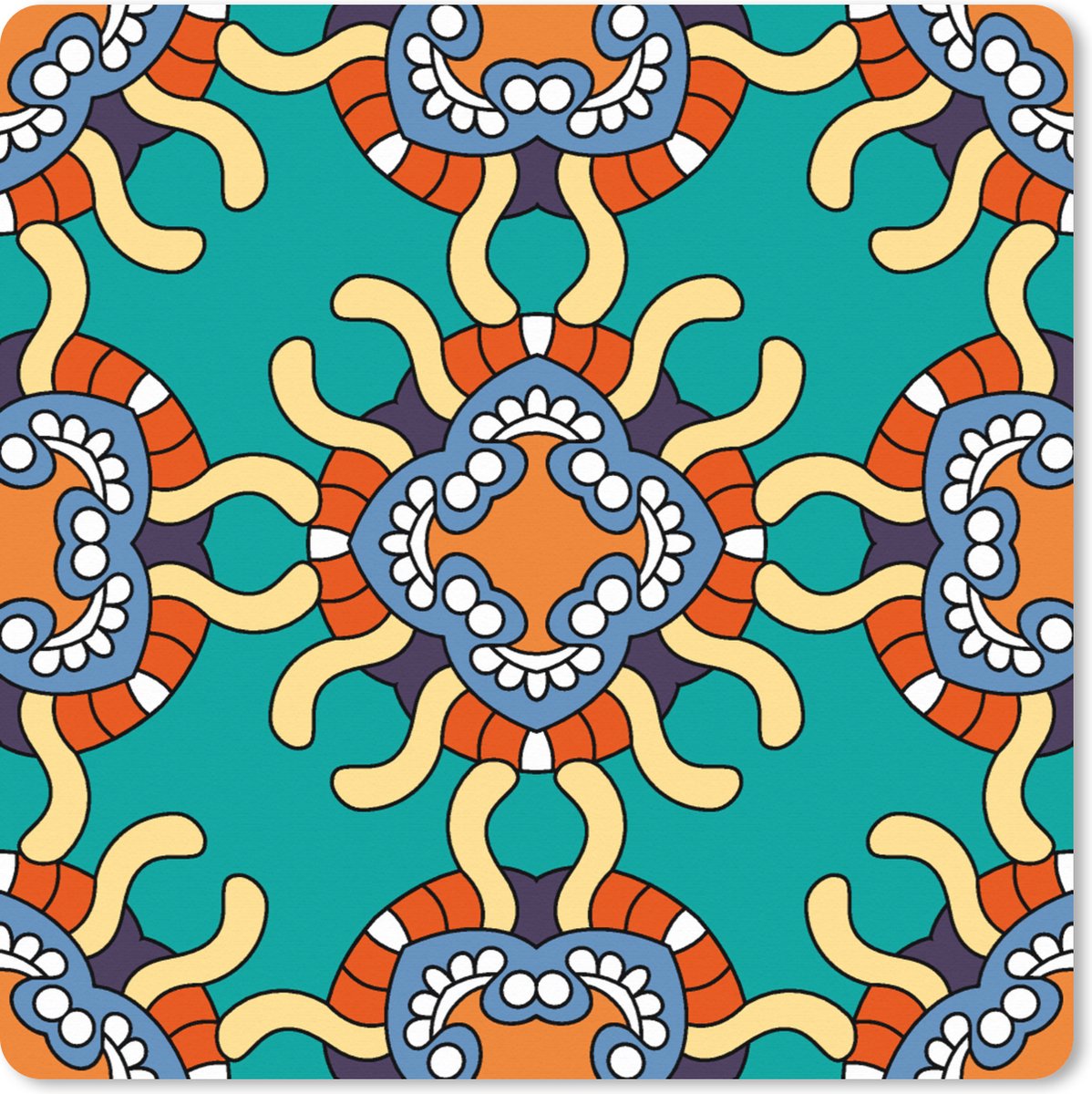 Muismat XXL 40x40 cm - Bureau onderlegger - Bureau mat Patronen - Abstract - Groen - Bureaumat - Gaming mousepad xl - Bureaulegger groot - Computer deskmat