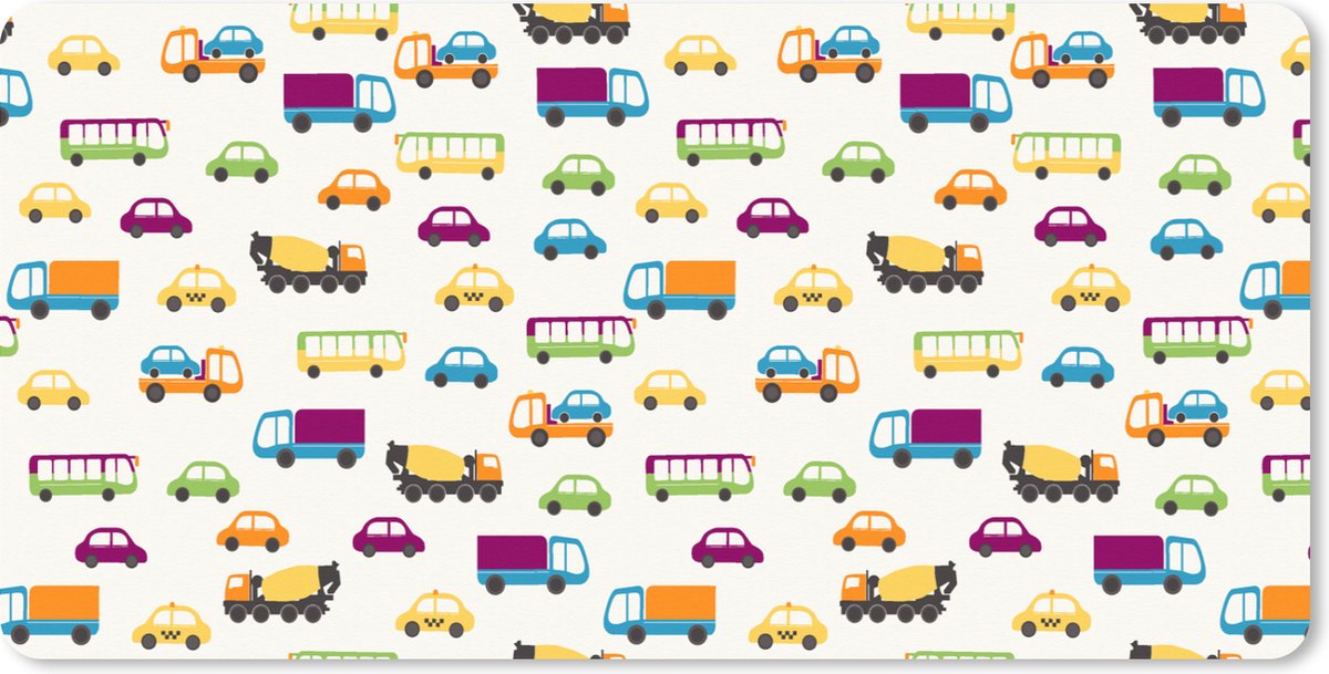 Muismat XXL 120x60 cm - Bureau onderlegger - Bureau mat Auto - Patronen - Voertuigen - Bureaumat - Gaming mousepad xl - Bureaulegger groot - Computer deskmat