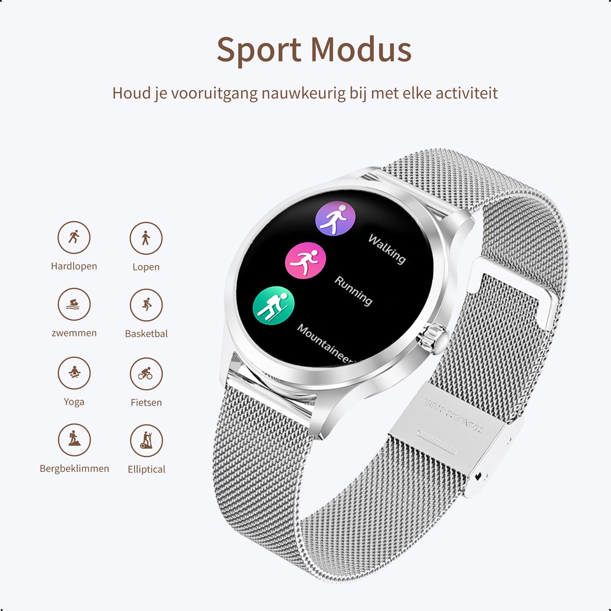 AVALUE Luxe Smartwatch Dames Horloge voor iOS, Smartwatch Android & HarmonyOS... bol