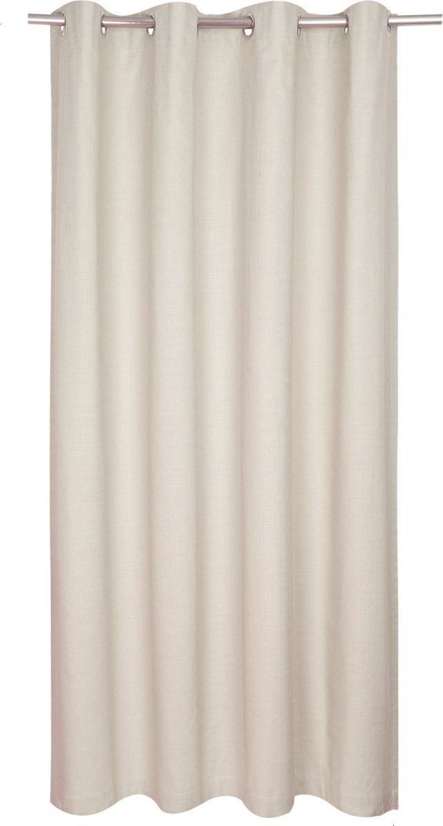 INSPIRE - Ondoorzichtig gordijn LEYA - B.140 x H.280 cm - gordijnen met oogjes - katoen - beige