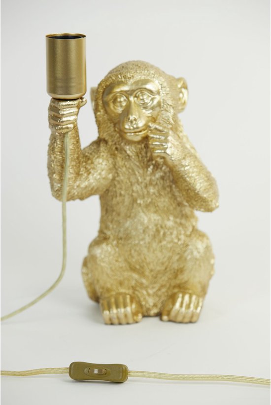 Light & Living Tafellamp Monkey - Goud - 20x19,5x34cm - Bohemian