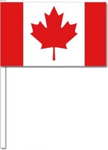 10 zwaaivlaggetjes Canada 12 x 24 cm