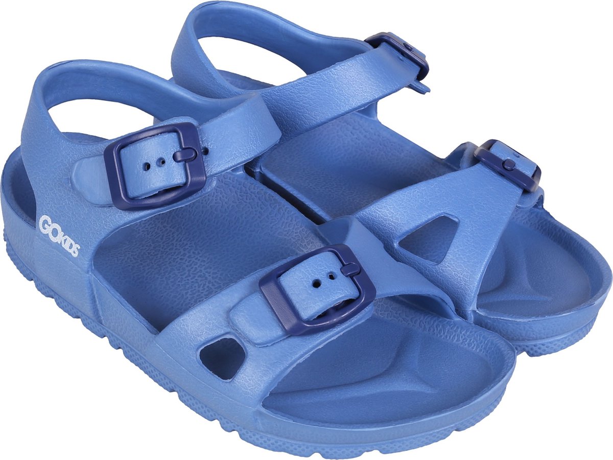 Superlichte, blauwe sandalen met een voorgevormde anatomische binnenzool - LEMIGO / 31