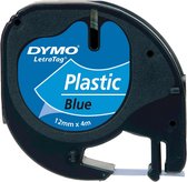 Laminated Tape for Labelling Machines Dymo 91205 LetraTag® Black Blue 12 mm (10Units)