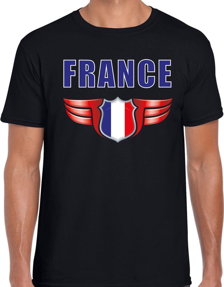 France landen t-shirt Frankrijk zwart voor heren - Frankrijk supporter shirt / kleding - EK / WK voetbal M