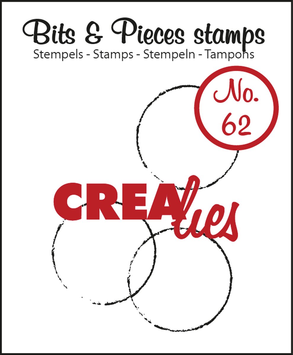 Crealies Bits & Pieces stempel no.62 Grote grunge Cirkels
