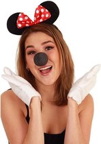 PartyXplosion - Verkleedset - Minnie mouse - Diadeem, neus & handschoenen