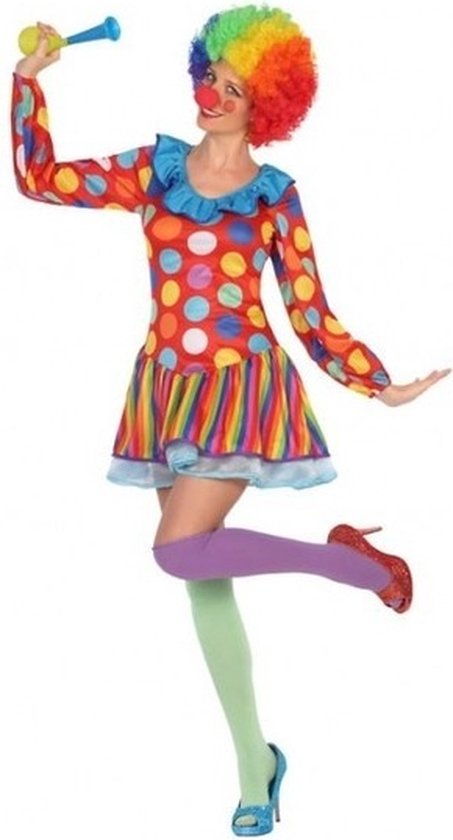 Deguisement robe de clown costume pour femme vetements de carnaval prix. bol