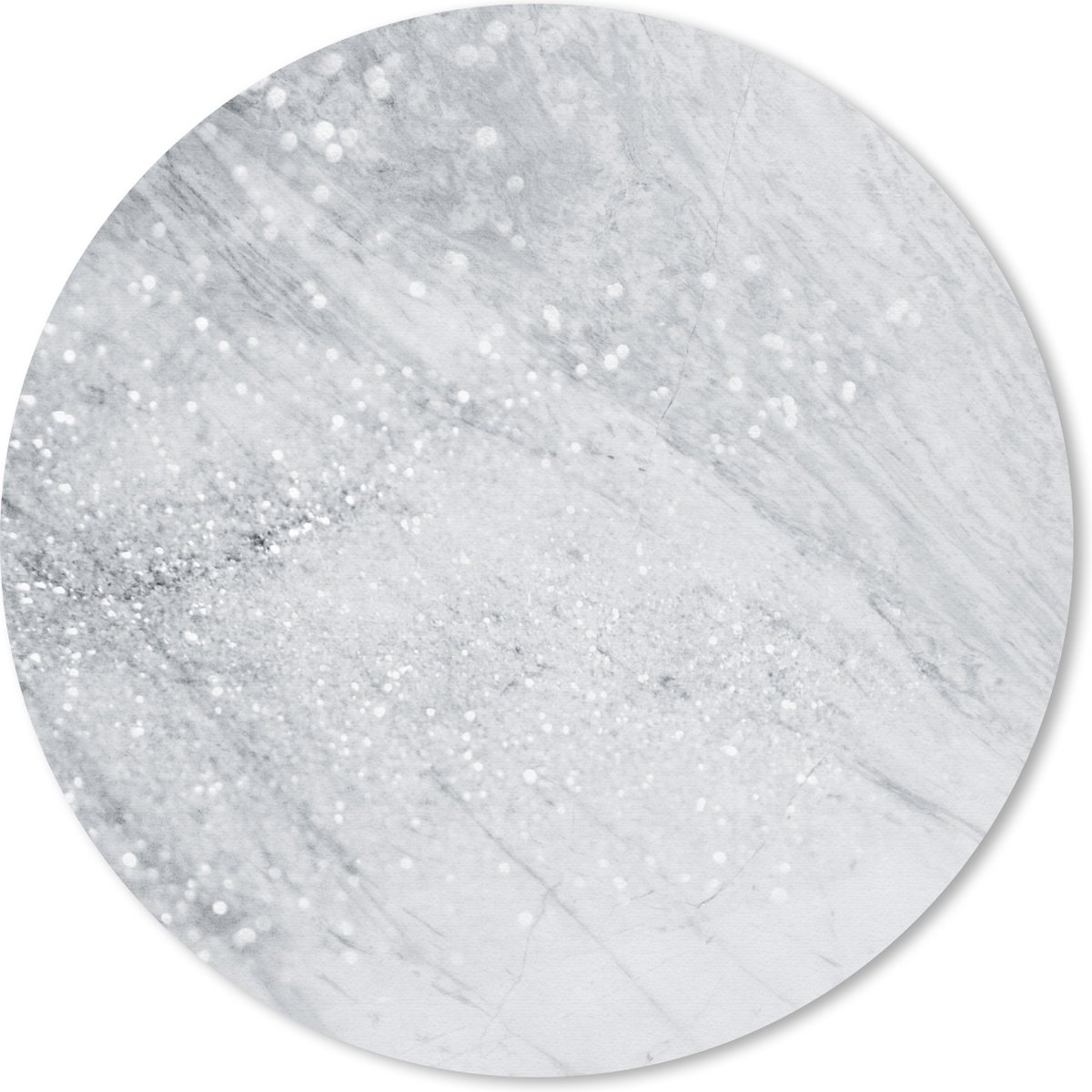 Muismat rond 20x20 cm - Mousepad Marmer - Aderen - Glitter - Ronde muismatten
