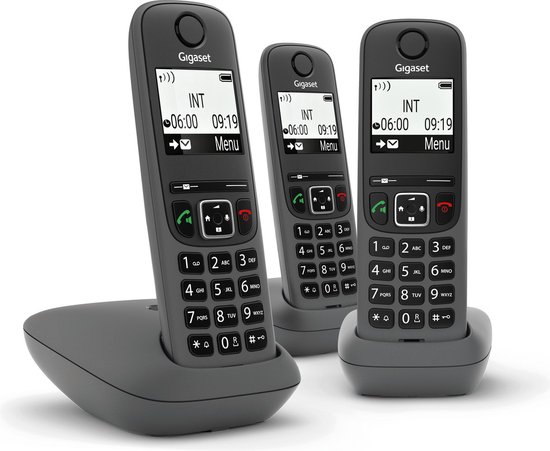 Gigaset AS490 Trio Analoge-/DECT-telefoon Nummerherkenning Zwart foto 2
