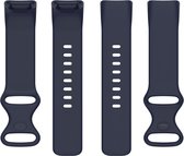 Siliconen bandje - geschikt voor Fitbit Charge 5 / Charge 6 - maat M/L - donkerblauw