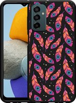 Hoesje Zwart Geschikt voor Samsung Galaxy M23 Feather Art