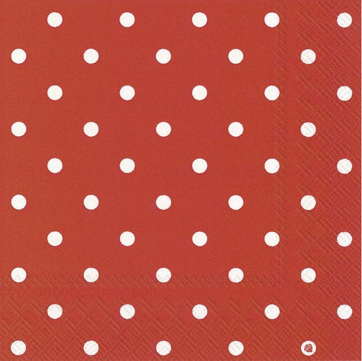 20x Polka Dot 3-laags servetten rood met witte stippen 33 x 33 cm