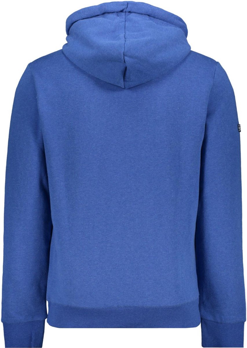 Grin&Bear GEC541 Crew Neck Capuchontrui voor heren, met capuchon hoody, met design en rubberen rits, navy, XL