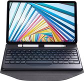 Tablet Toetsenbord Hoes geschikt voor Lenovo Tab M10 Plus (3rd Gen) - Met Draadloos Bluetooth Keyboard en Stylus pen houder - Zwart