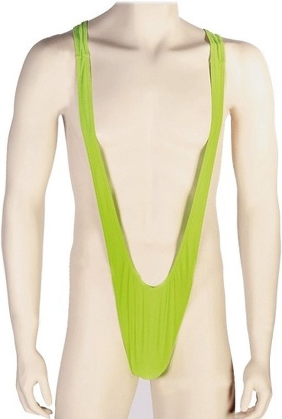 Mankini - groen - voor heren - one size - vrijgezellenfeest - verkleedkleren volwassenen