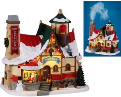 Lemax - 'Santa's Chalet' - Verlicht gebouw met rookeffect - Inclusief adapter