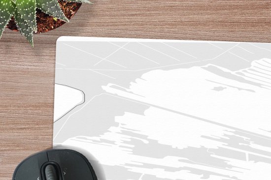 Bureau onderlegger 40x60 cm - Muismat Nederland - Water - Stadskaart - Ankeveense Plassen - Plattegrond - Bureaulegger xl - Desk mat beschermer - Computer muismatten - Stadskaart