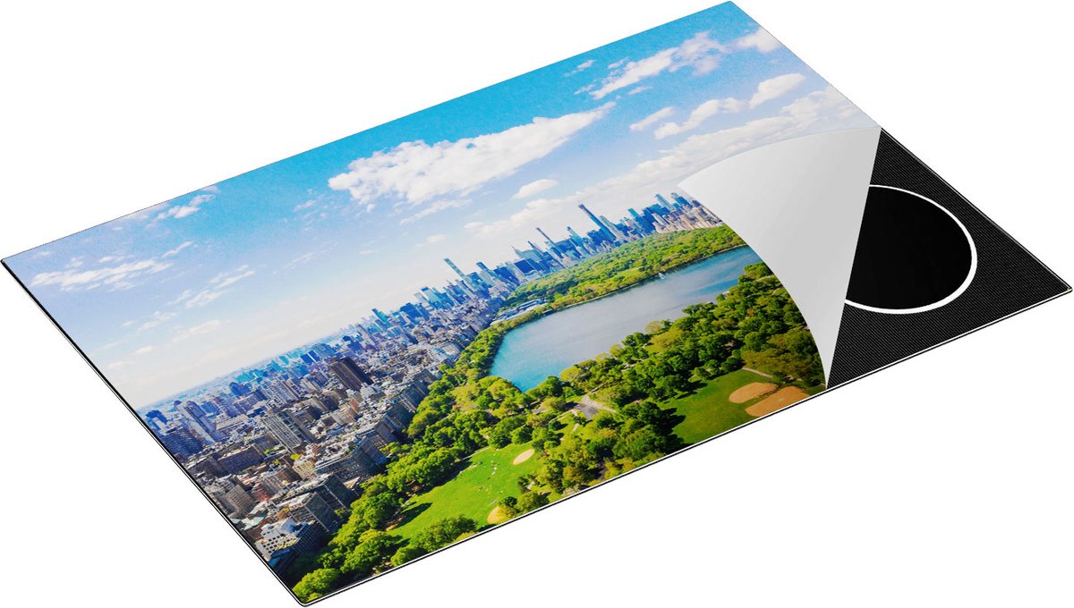 Chefcare Inductie Beschermer Central Park in New York met Wolkenkrabbers - 81,6x52,7 cm - Afdekplaat Inductie - Kookplaat Beschermer - Inductie Mat