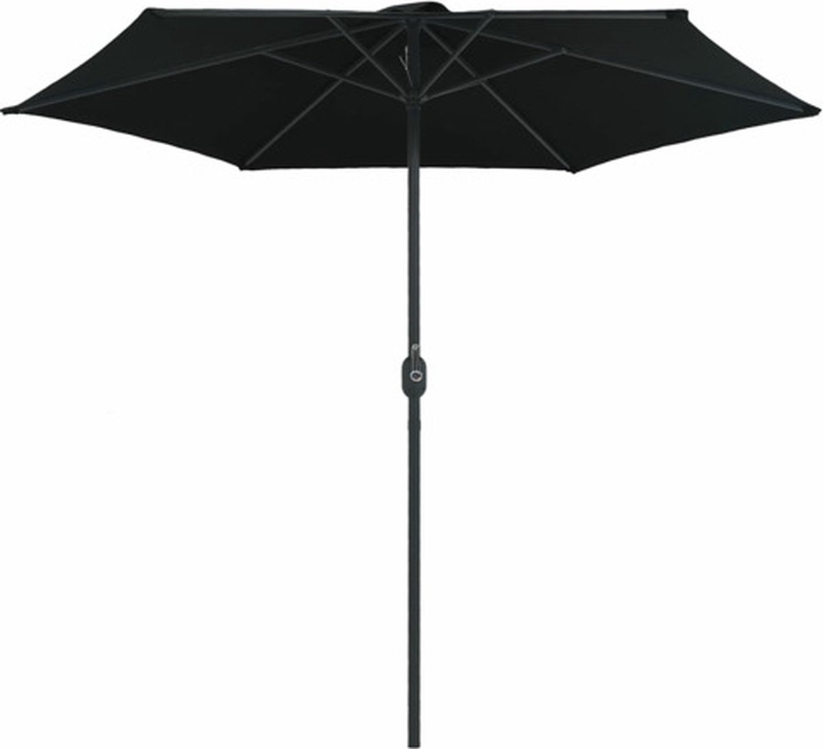 vidaXL - Parasol - met - aluminium - paal - 270x246 - cm - zwart
