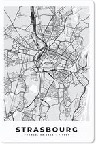 Muismat - Mousepad - Kaart - Stadskaart - Strasbourg - Plattegrond - Frankrijk - 40x60 cm - Muismatten