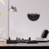 Standing Skyline Zutphen Zwart hout - 60 cm - Woondecoratie design - Decoratie om neer te zetten en om op te hangen - Meer steden beschikbaar - Cadeau voor hem - Cadeau voor haar - Jubileum - Verjaardag - Housewarming - Interieur - WoodWideCities