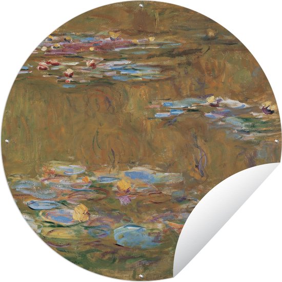 Garden Circle Nymphéas - Claude Monet - 90x90 cm - Affiche de Jardin Ronde - Extérieur