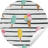 Garden Circle Ice - Summer - Motif - 120x120 cm - Affiche de Jardin Ronde - Extérieur - XXL