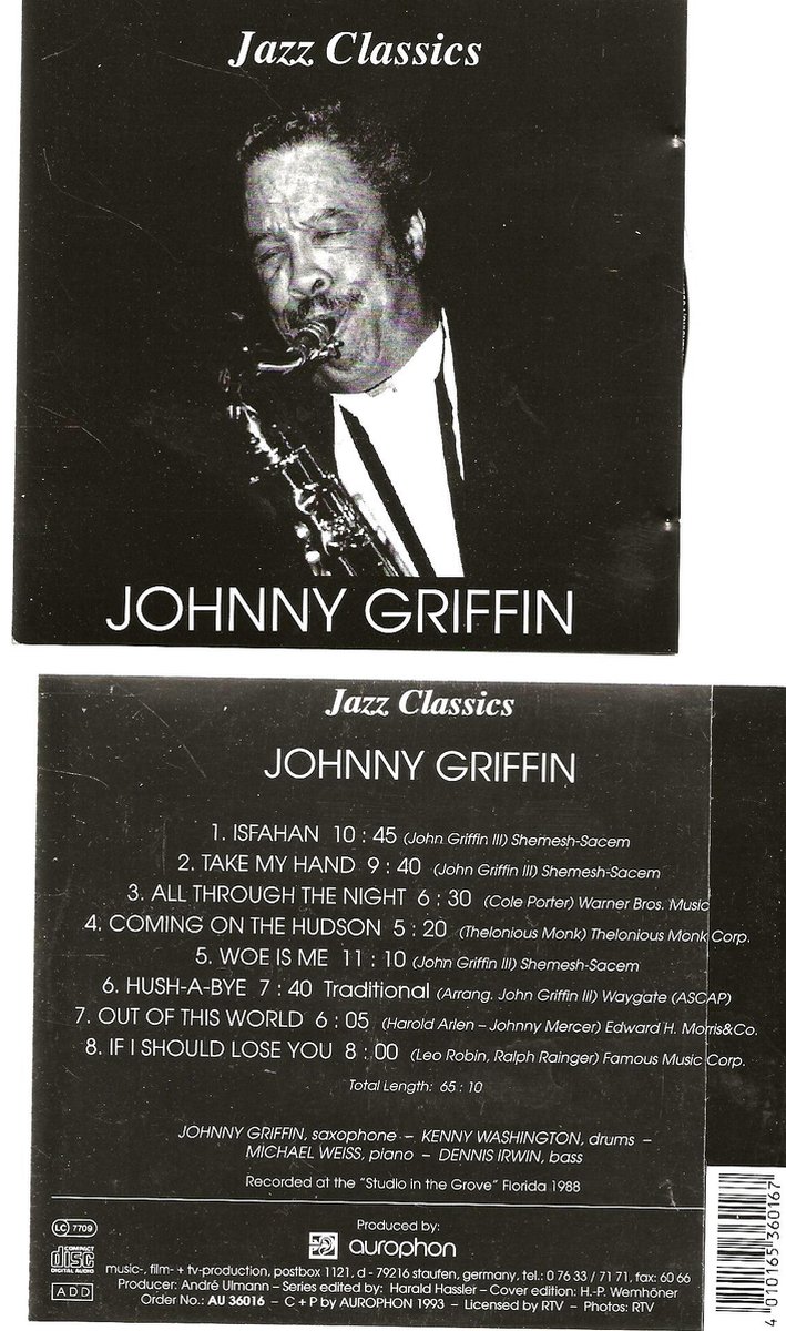 JOHNNY GRIFFIN - JAZZ CLASSICS