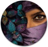 Tuincirkel Mystic Woman - WallCatcher | Tuinposter rond 40 cm | Buiten muurcirkel Mysterieuze vrouw