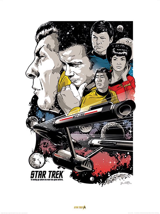 Star Trek Boldly Go 50th Anniversary Art Print 60x80cm | Poster