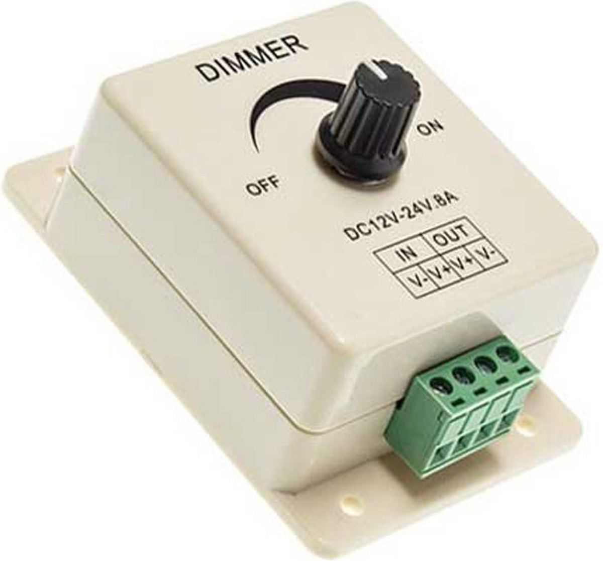 LED strip Dimmer 12-24V | Opbouw | 8 Amp | 96W