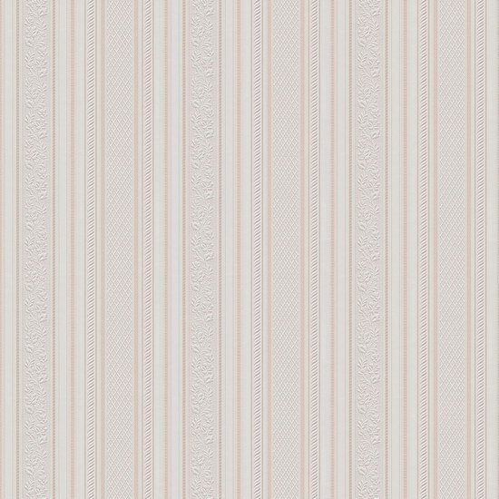 Strepen behang Profhome 765673-GU papier behang licht gestructureerd met strepen mat crème beige wit 5,33 m2