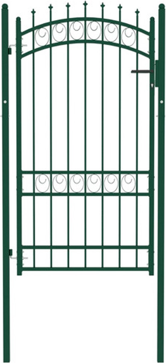vidaXL - Hekpoort - EMMEN - met - stalen - pinnen - 103x134,5 - cm - groen