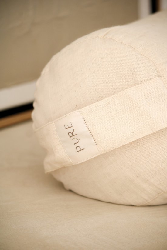 Yoga bolster eco linnen naturel rond - Pure van Pure — afbeelding 3