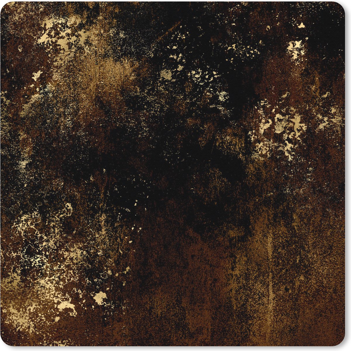 Muismat XXL 50x50 cm - Bureau onderlegger - Bureau mat Goud - Zwart - Luxe - Vintage - Bureaumat - Gaming mousepad xl - Bureaulegger groot - Computer deskmat