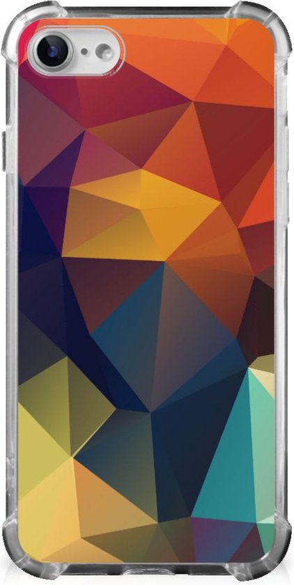 Hoesje maken iPhone SE 2022/2020 | iPhone 8/7 GSM Hoesje met doorzichtige rand Polygon Color