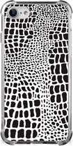 Back Cover Siliconen Hoesje iPhone SE 2022/2020 | iPhone 8/7 GSM Hoesje met doorzichtige rand Slangenprint
