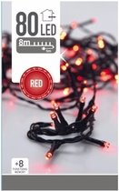 Kerstverlichting rood 80 LED lampjes - Kerstlampjes rood