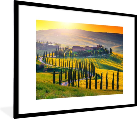 Cadre photo avec affiche - Herbe - Soleil - Colline - Paysage