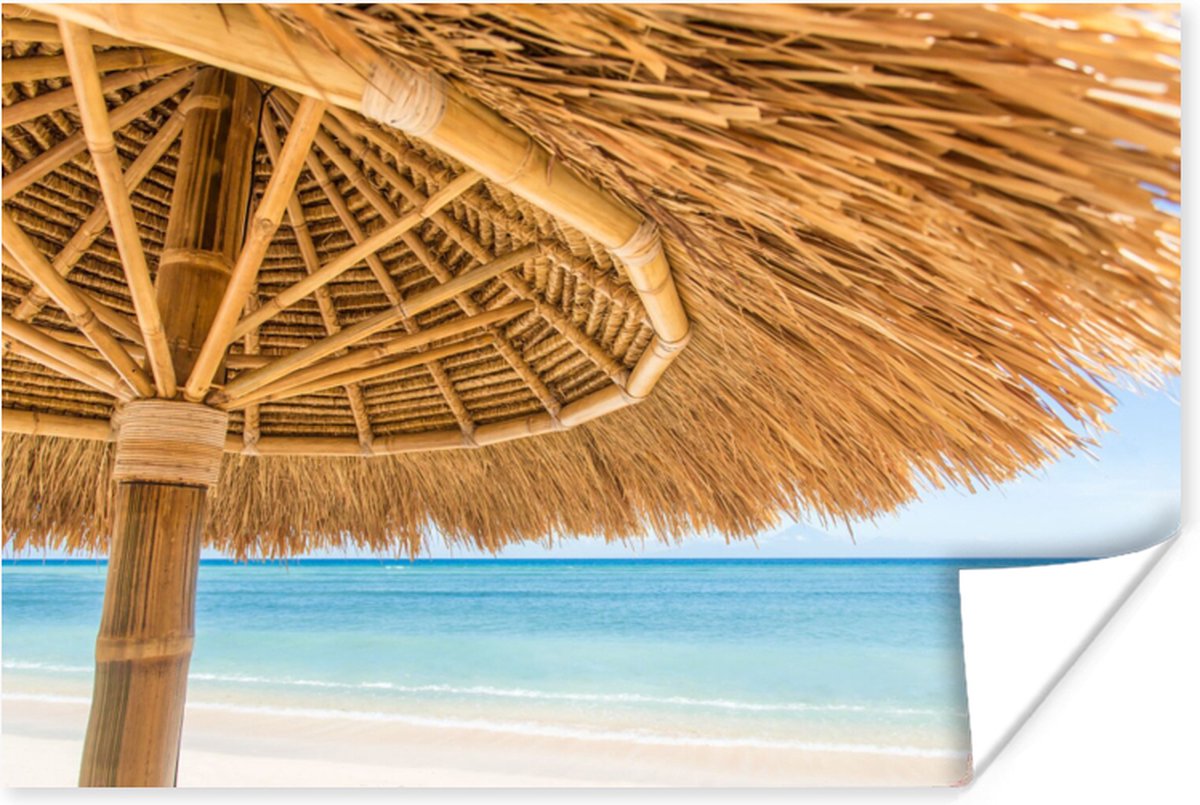 Poster 60x40 cm - Parasol - Strand - Zee - Tropisch - Posters - Kamer decoratie - Wanddeco