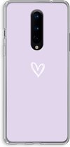 Case Company® - Hoesje geschikt voor OnePlus 8 hoesje - Klein hartje paars - Soft Cover Telefoonhoesje - Bescherming aan alle Kanten en Schermrand