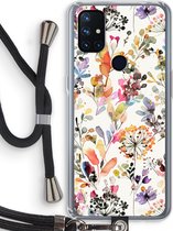 Case Company® - Hoesje met koord geschikt voor OnePlus Nord N10 5G hoesje met Koord - Wilde grassen - Telefoonhoesje met Zwart Koord - Bescherming aan alle Kanten en Over de Schermrand