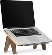Navaris universele laptopstandaard van hout - Houten standaard voor laptop of notebook - 35 x 25 x 19 cm - Bruin